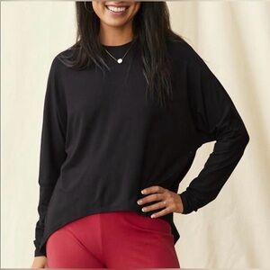 Matilda Jane Womens Leana Drape Split Back Long Sleeve Top Size Med